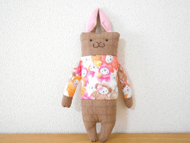 茶色の四角うさぎの画像1枚目