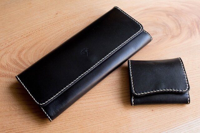 スマートでシンプルな本革長財布【刻印可】 | iichi ハンドメイド・クラフト作品・手仕事品の通販