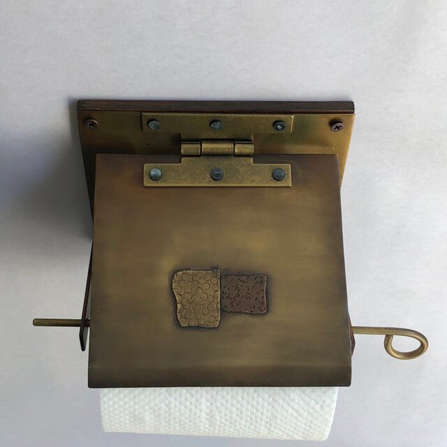 真鍮製トイレットペーパーホルダーの画像1枚目