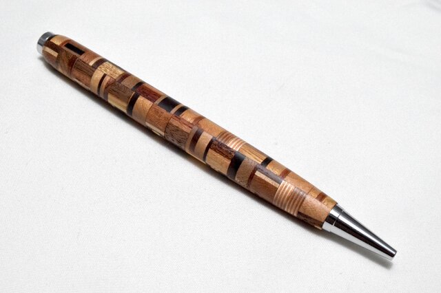 寄木 手作り木製ボールペン スリムライン Cross替芯 Iichi ハンドメイド クラフト作品 手仕事品の通販