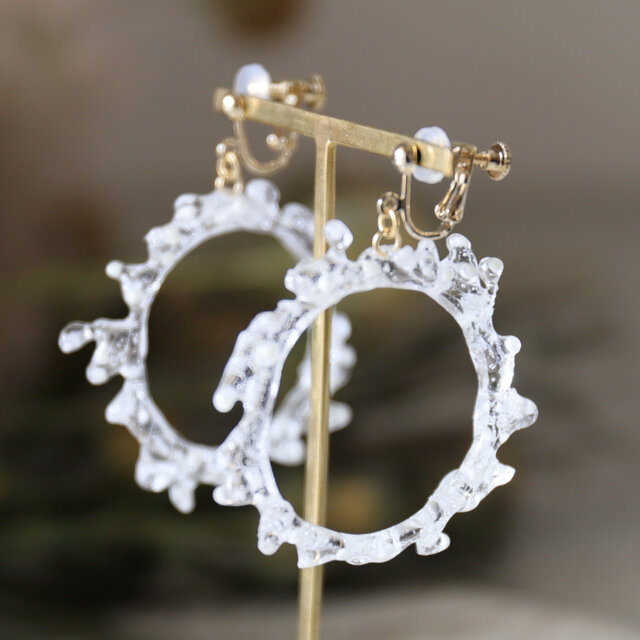 crown of baby's breath（イヤリング） #342