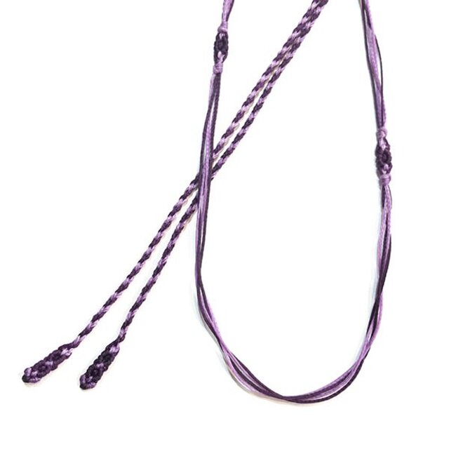 マクラメ編みネックレス紐 つる むらさき こだいむらさき Iichi ハンドメイド クラフト作品 手仕事品の通販