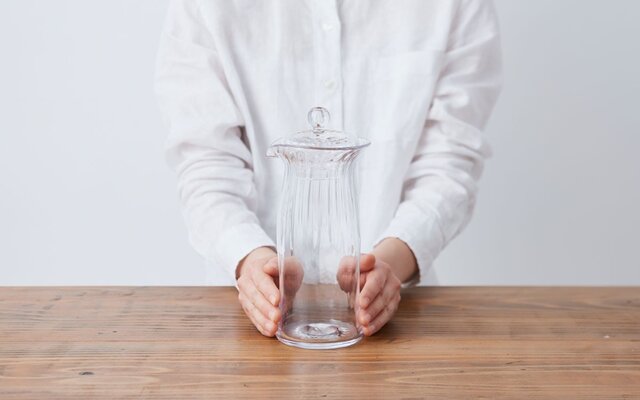 ガラス工芸　蓋付き コンポート　吹きガラス shesay 蓋付きガラス ミニコンポート（S） | Zakka so-la