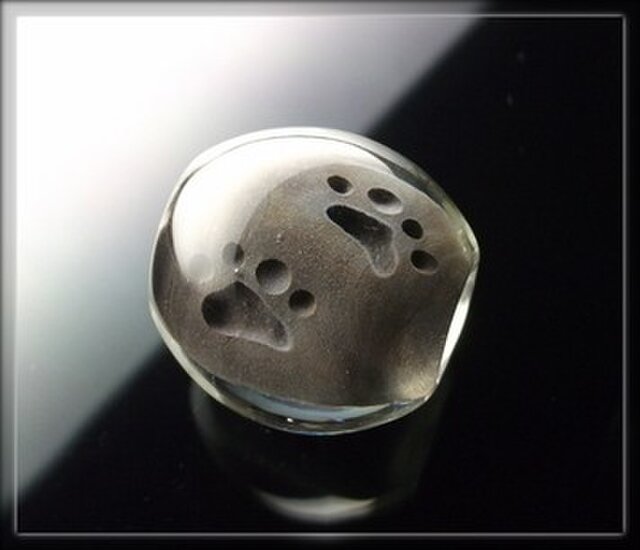 【再出品】 とんぼ玉 「 足あと 」の画像1枚目