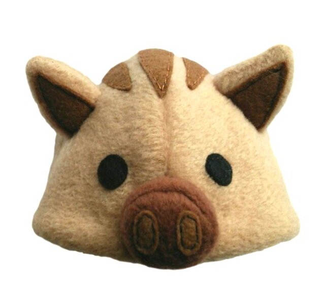 うり坊 猪 のかぶりもの 帽子 S M L Iichi ハンドメイド クラフト作品 手仕事品の通販
