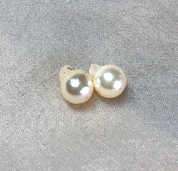 アコヤ真珠 2粒 ペア 7~8mm*9~11mm バロック あこやパール ラウンド  