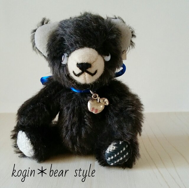 テディベア ミニチュア ハンドメイド 小さなぬいぐるみ 作家様 黒耳 テディベア ミニチュア ハンドメイド 小さなぬいぐるみ 作家様 黒耳