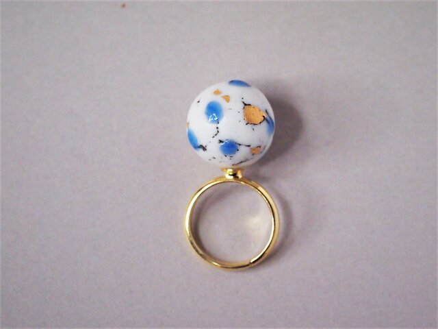 磁器 リング feeling blue earth 2の画像1枚目