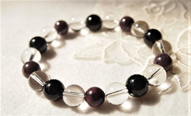 新品 強力なお守り モリオン スギライトのブレスレット29 メンズ レディース 大特価 Guerriniisland Com