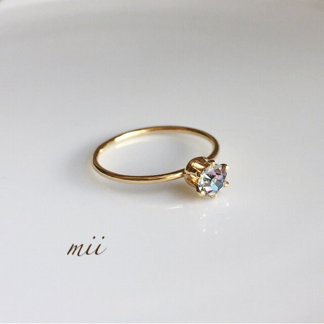 ≪14kgf≫vintage swarovski ヴィトレイルライト リングの画像1枚目