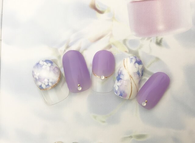 ネイルチップ 紫陽花 | iichi 日々の暮らしを心地よくする