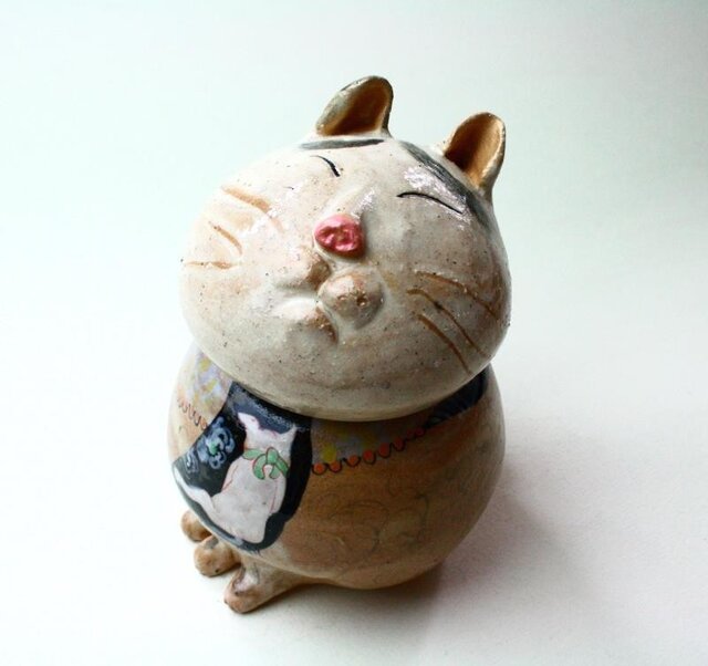 猫八の陶箱 / 陶器 / 陶筥/ 猫 /陶芸家 / cute ceramic boxの画像1枚目
