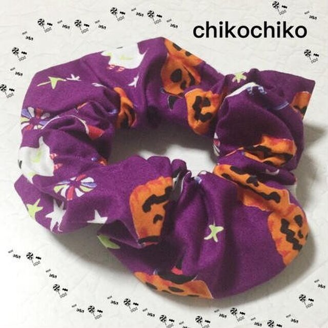 【お客様奉仕祭】送料込*09-09 ハロウィンシュシュの画像1枚目