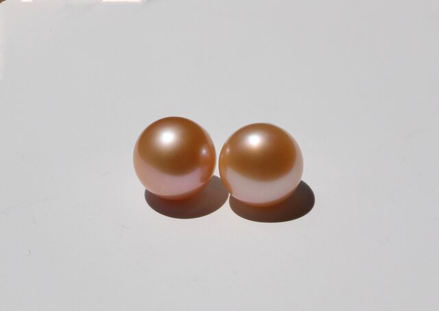 12mm Huge pearl pierce / K18YG.Freshwater pearlの画像1枚目