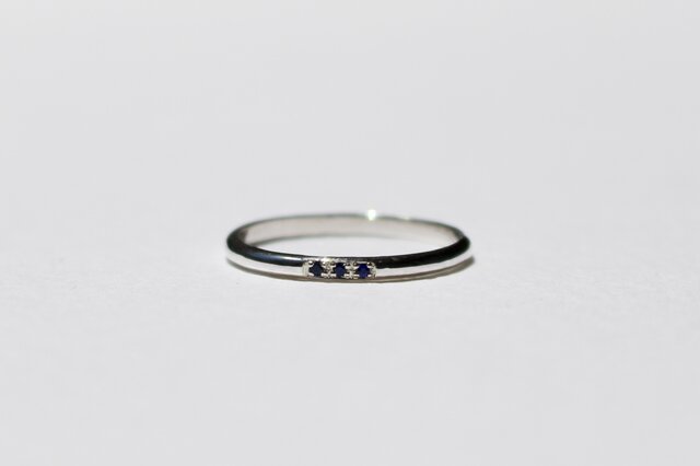 Tumbling Dice Ring / Blue Sapphire. SV925.の画像1枚目