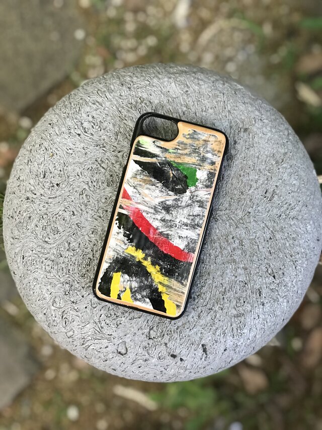 【即納】iPhone7ケース アイフォンケース スケートボード 木製 木目 高品質 スケートボード 職人手作り 薄型の画像1枚目