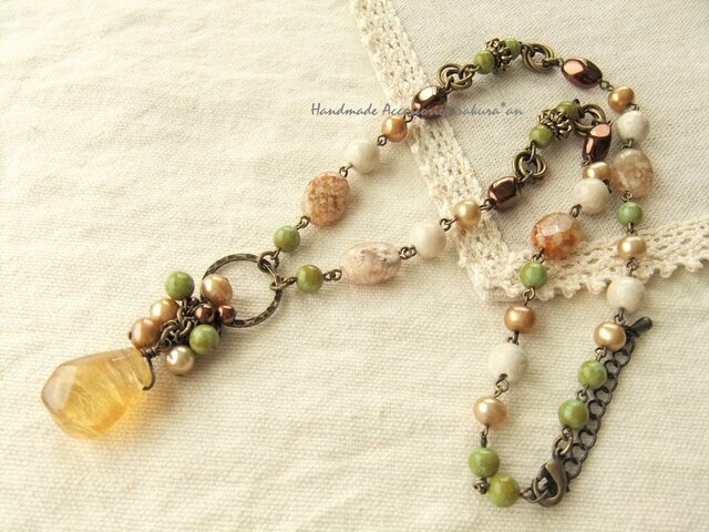 Necklace フローライト(N1161)の画像1枚目