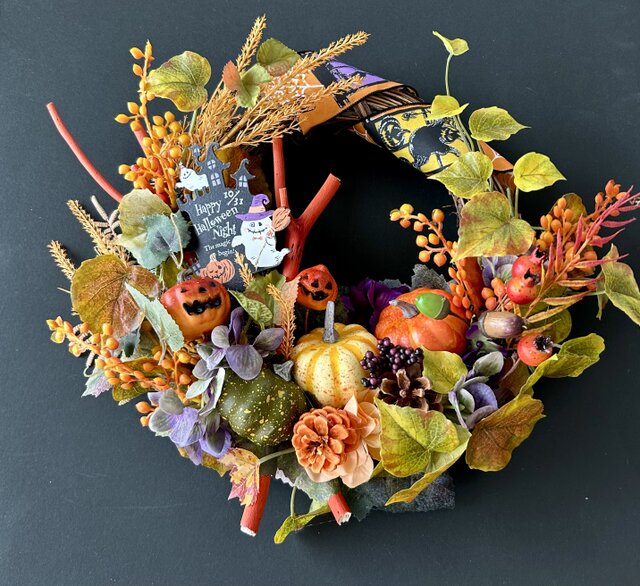 Halloween pumpkin wreath VI | iichi 日々の暮らしを心地よく