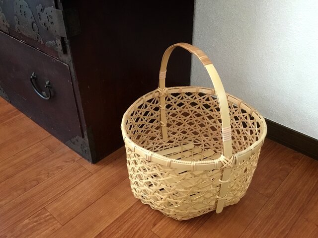 持ち手付き挿し六つ目収納かごの画像1枚目