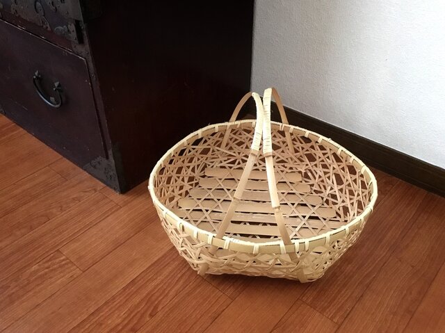 挿し六つ目かご 持ち手付きの画像1枚目