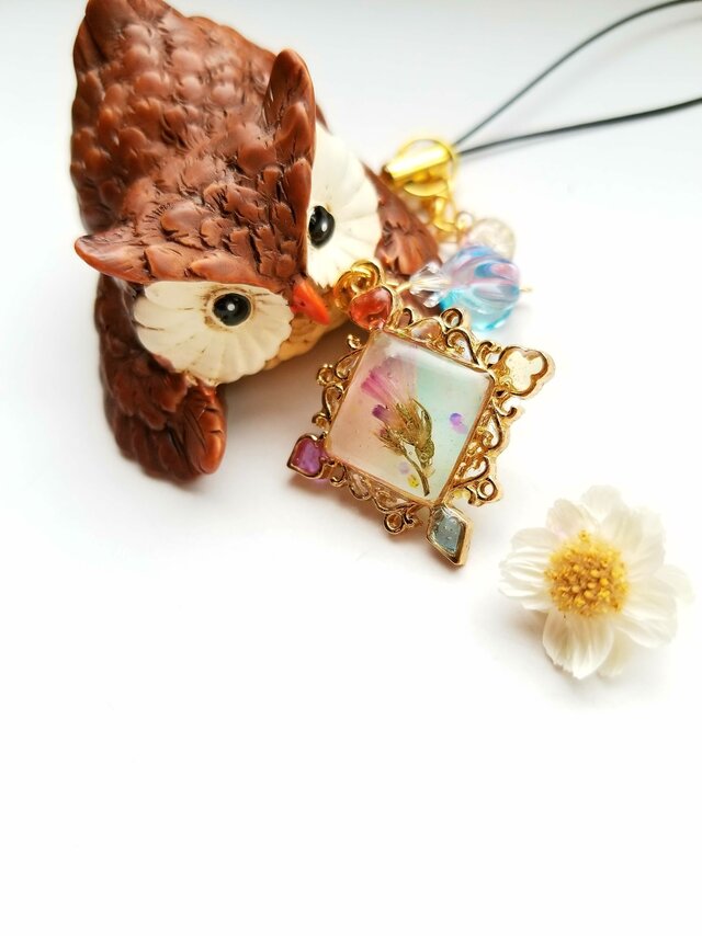 *スターチス レジン ストラップ*の画像1枚目