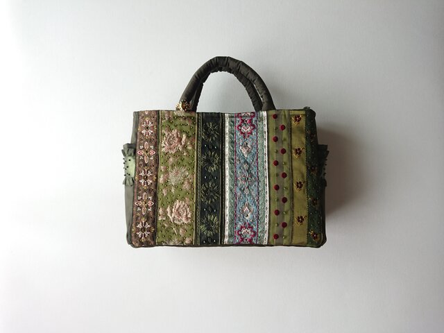 GREEN FRANCE RIBBON STANDARD BAGの画像1枚目