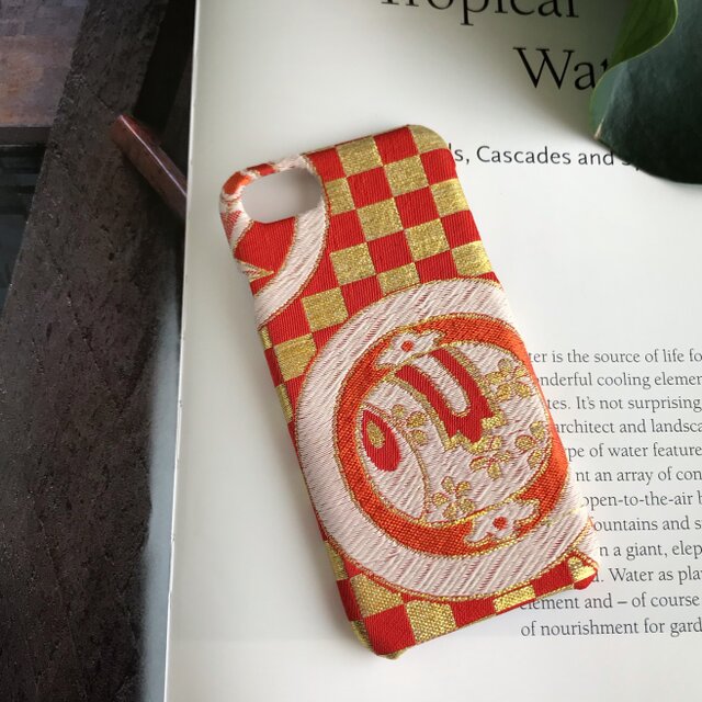 【KIMONO】アンティーク丸帯のiPhoneケース・打ち出の小槌の画像1枚目
