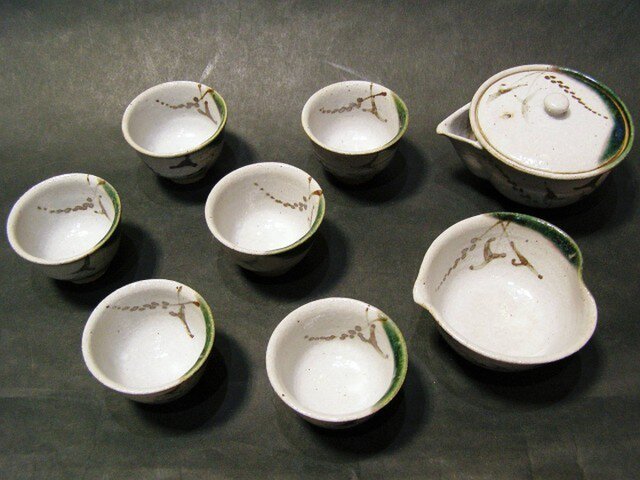 織部唐津煎茶セット(水引) | iichi 日々の暮らしを心地よくする