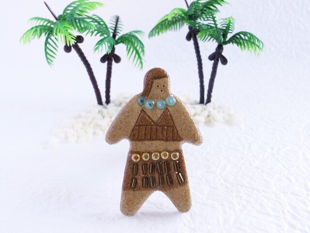 オヨヨちゃんブローチ(ALOHA!)の画像1枚目