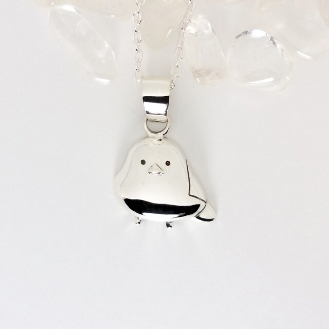シマエナガのネックレス【シルバーアクセサリー】の画像1枚目