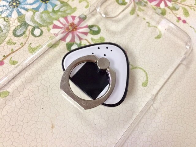 スマホリングつき クリアハードケース おにぎりの画像1枚目