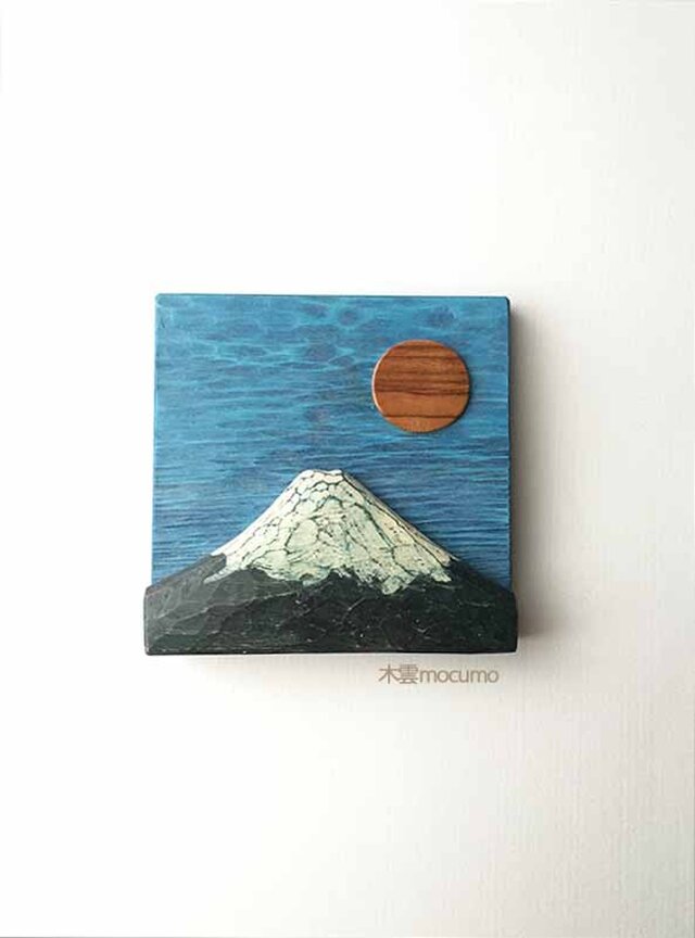 壁かけ 富士山 *青*の画像1枚目