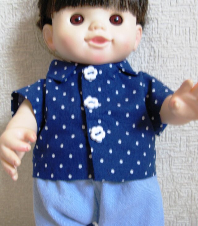 ぽぽちゃん、ちぃぽぽちゃん☆プリントシャツ&ショートパンツ(ドット)の画像1枚目