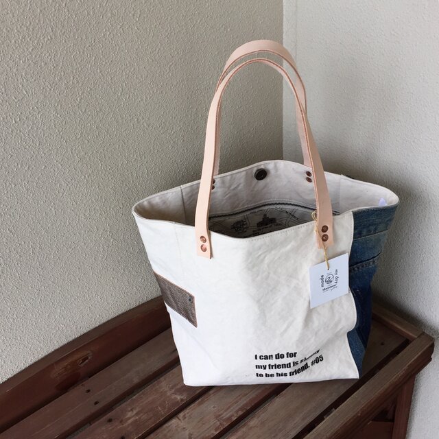 gallery■アメカジ好きさんのトートMサイズ☆肌革＃g101生成り