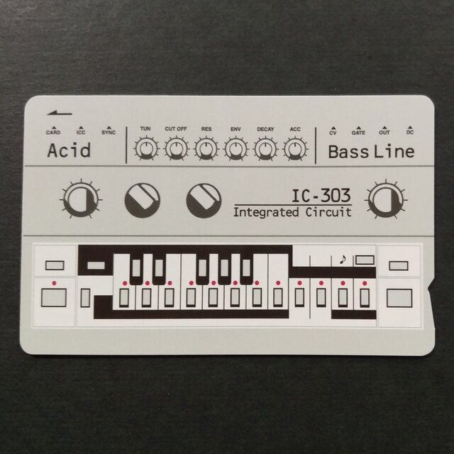 ICカードステッカー】IC-303 Acid ICカードステッカーBass line | iichi  日々の暮らしを心地よくするハンドメイドやアンティークのマーケットプレイス