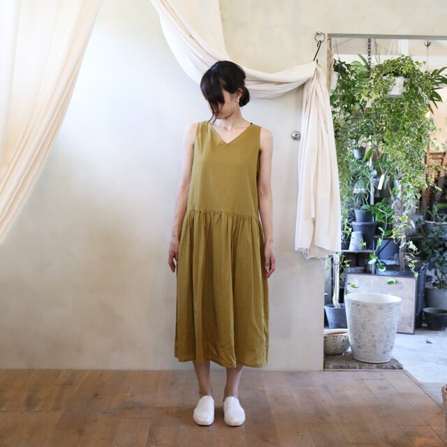 ゆるふわコットン2WAYワンピース(マスタード)【レディス】の画像1枚目
