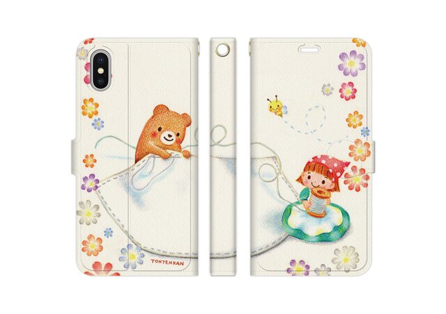 HandMadeくまさん iPhone手帳型ケースno.152の画像1枚目