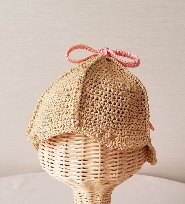 リボンが上品なチューリップハット 1~3歳用の画像1枚目