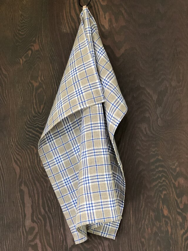 【TENUI】Linen multi cloth. BL×GYの画像1枚目