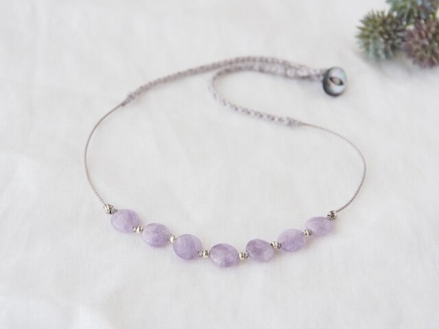 Lavender Short Necklaceの画像1枚目