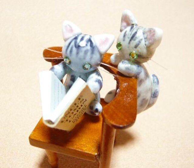 にゃんこのしっぽ〇きょうのおはなしなあに〇猫〇ミニチュアの画像1枚目
