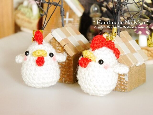 あみぐるみ✽ニワトリのにわちゃん✽ちょこんとあんよ✽中サイズ あみぐるみ✽ニワトリのにわちゃん✽ちょこんとあんよ✽中サイズ