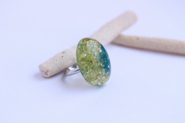 ペリドット&アパタイトの塊 Ring の画像1枚目
