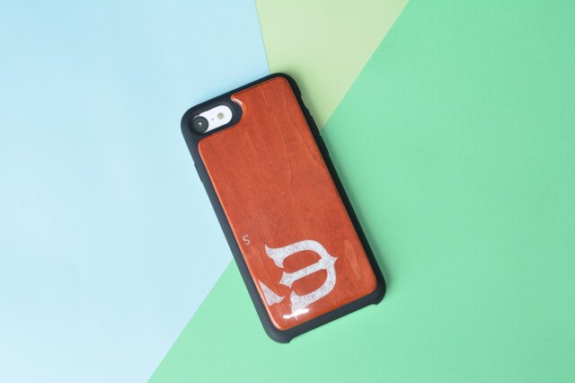 【即納】iPhone8ケース アイフォンケース スケートボード 木製 木目 高品質 職人手作り 薄型の画像1枚目