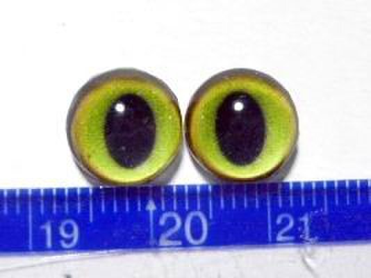 にゃんこのおめめ○半球グラスアイ○猫目○10mm○10557の画像1枚目