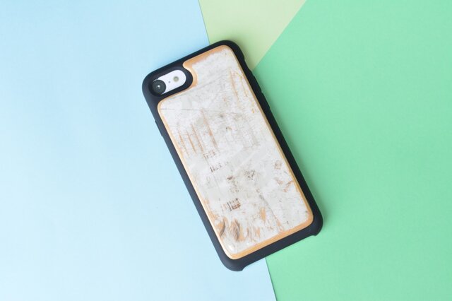 【即納】iPhone8ケース アイフォンケース スケートボード 木製 木目 高品質 職人手作り 薄型の画像1枚目