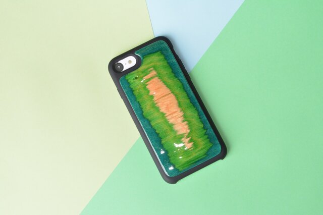 【即納】iPhone8ケース アイフォンケース スケートボード 木製 木目 高品質 職人手作り 薄型の画像1枚目