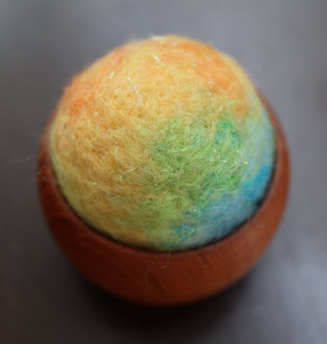 wood&wool 針刺し「夏」の画像1枚目