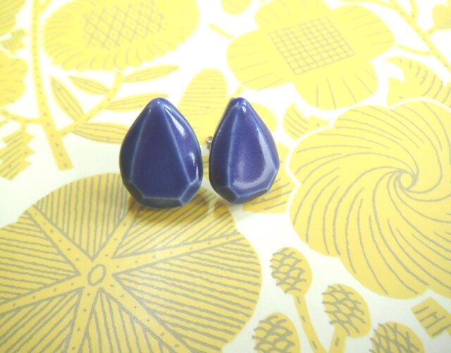 jewel cut pierce/earring (pairshape 青)の画像1枚目