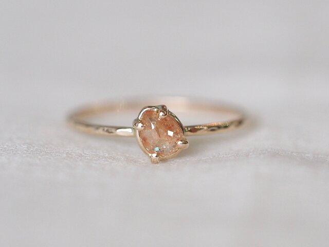Baby Peach Diamond Ringの画像1枚目